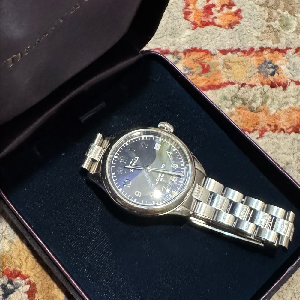 Shinola Aragonite 705 Detroit Watch Limited Japan Silver Tone Womens - Picture 4 of 9